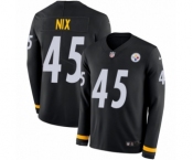 Men's Nike Pittsburgh Steelers #45 Roosevelt Nix Limited Black Therma Long Sleeve NFL Jersey Men's Nike Pittsburgh Steelers #45 Roosevelt Nix Limited Black Therma Long Sleeve NFL Jersey