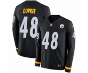 Men's Nike Pittsburgh Steelers #48 Bud Dupree Limited Black Therma Long Sleeve NFL Jersey Men's Nike Pittsburgh Steelers #48 Bud Dupree Limited Black Therma Long Sleeve NFL Jersey