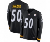Men's Nike Pittsburgh Steelers #50 Ryan Shazier Limited Black Therma Long Sleeve NFL Jersey Men's Nike Pittsburgh Steelers #50 Ryan Shazier Limited Black Therma Long Sleeve NFL Jersey