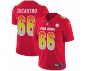 Men's Nike Pittsburgh Steelers #66 David DeCastro Limited Red AFC 2019 Pro Bowl NFL Jersey