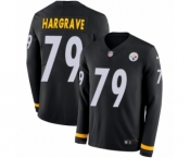 Men's Nike Pittsburgh Steelers #79 Javon Hargrave Limited Black Therma Long Sleeve NFL Jersey