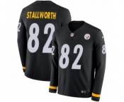 Men's Nike Pittsburgh Steelers #82 John Stallworth Limited Black Therma Long Sleeve NFL Jersey