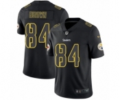 Men's Nike Pittsburgh Steelers #84 Antonio Brown Limited Black Rush Impact NFL Jersey