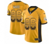 Men's Nike Pittsburgh Steelers #86 Hines Ward Limited Gold Rush Drift Fashion NFL Jersey