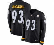 Men's Nike Pittsburgh Steelers #93 Dan McCullers Limited Black Therma Long Sleeve NFL Jersey