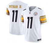 Men's Pittsburgh Steelers #11 Michael Pittman Jr. White F.U.S.E. Vapor Limited Football Stitched Jersey Men's Pittsburgh Steelers #11 Michael Pittman Jr. White F.U.S.E. Vapor Limited Football Stitched Jersey