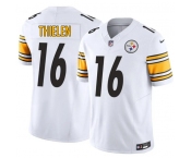 Men's Pittsburgh Steelers #16 Adam Thielen White 2025 F.U.S.E. Vapor Limited Football Stitched Jersey Men's Pittsburgh Steelers #16 Adam Thielen White 2025 F.U.S.E. Vapor Limited Football Stitched Jersey