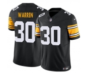 Men's Pittsburgh Steelers #30 Jaylen Warren Black 2025 F.U.S.E. Alternate Vapor Untouchable Limited Stitched Jersey Men's Pittsburgh Steelers #30 Jaylen Warren Black 2025 F.U.S.E. Alternate Vapor Untouchable Limited Stitched Jersey
