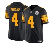 Men's Pittsburgh Steelers #4 DK Metcalf Black 2025 F.U.S.E. Color Rush Vapor Untouchable Limited Football Stitched Jersey