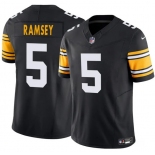 Men's Pittsburgh Steelers #5 Jalen Ramsey Black 2025 F.U.S.E. Alternate Vapor Limited Football Stitched Jersey