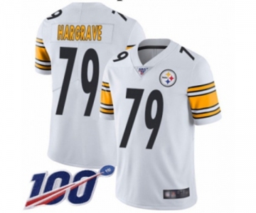 Men's Pittsburgh Steelers #79 Javon Hargrave White Vapor Untouchable Limited Player 100th Season Football Jersey