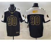 Men's Pittsburgh Steelers #90 T.J. Watt Black White F.U.S.E. Vapor Untouchable Limited Football Stitched Jersey Men's Pittsburgh Steelers #90 T.J. Watt Black White F.U.S.E. Vapor Untouchable Limited Football Stitched Jersey