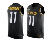 Nike Pittsburgh Steelers #11 Markus Wheaton Black Team Color Men's Stitched NFL Limited Tank Top Jersey