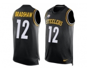 Nike Pittsburgh Steelers #12 Terry Bradshaw Black Team Color Men's Stitched NFL Limited Tank Top Jersey