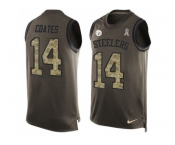 Nike Pittsburgh Steelers #14 Sammie Coates Green Men's Stitched NFL Limited Salute To Service Tank Top Jersey