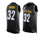 Nike Pittsburgh Steelers #32 Franco Harris Black Team Color Men's Stitched NFL Limited Tank Top Jersey