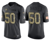 Nike Pittsburgh Steelers #50 Ryan Shazier Men's Stitched Black NFL Salute to Service Limited Jerseys