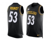 Nike Pittsburgh Steelers #53 Maurkice Pouncey Black Team Color Men's Stitched NFL Limited Tank Top Jersey