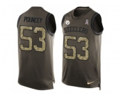Nike Pittsburgh Steelers #53 Maurkice Pouncey Green Men's Stitched NFL Limited Salute To Service Tank Top Jersey