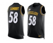 Nike Pittsburgh Steelers #58 Jack Lambert Black Team Color Men's Stitched NFL Limited Tank Top Jersey