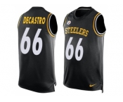 Nike Pittsburgh Steelers #66 David DeCastro Black Team Color Men's Stitched NFL Limited Tank Top Jersey