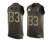 Nike Pittsburgh Steelers #83 Heath Miller Green Men's Stitched NFL Limited Salute To Service Tank Top Jersey