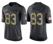 Nike Pittsburgh Steelers #83 Heath Miller Men's Stitched Black NFL Salute to Service Limited Jerseys