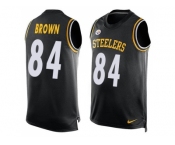 Nike Pittsburgh Steelers #84 Antonio Brown Black Team Color Men's Stitched NFL Limited Tank Top Jersey