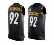 Nike Pittsburgh Steelers #92 James Harrison Black Team Color Men's Stitched NFL Limited Tank Top Jersey