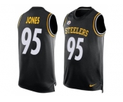 Nike Pittsburgh Steelers #95 Jarvis Jones Black Team Color Men's Stitched NFL Limited Tank Top Jersey