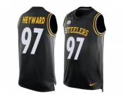 Nike Pittsburgh Steelers #97 Cameron Heyward Black Team Color Men's Stitched NFL Limited Tank Top Jersey