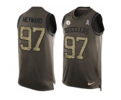 Nike Pittsburgh Steelers #97 Cameron Heyward Green Men's Stitched NFL Limited Salute To Service Tank Top Jersey