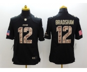 nike nfl jerseys pittsburgh steelers #12 bradshaw black [salute to service limited]