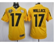 nike nfl jerseys pittsburgh steelers #17 wallace yellow[nike limited 80 anniversary]