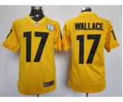 nike nfl jerseys pittsburgh steelers #17 wallace yellow[nike limited]