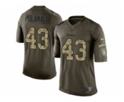 nike nfl jerseys pittsburgh steelers #43 troy polamalu army green[nike Limited Salute To Service]