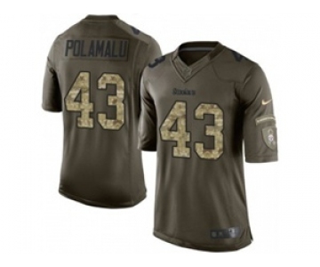 nike nfl jerseys pittsburgh steelers #43 troy polamalu army green[nike Limited Salute To Service]