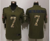 nike nfl jerseys pittsburgh steelers #7 roethlisberger army green[nike Limited Salute To Service]