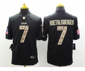 nike nfl jerseys pittsburgh steelers #7 roethlisberger black [salute to service limited]