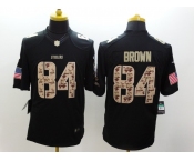 nike nfl jerseys pittsburgh steelers #84 brown black [salute to service limited]