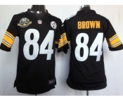 nike nfl jerseys pittsburgh steelers #84 brown black[80th patch limited]