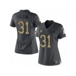 Women Nike Pittsburgh Steelers #31 Mike Hilton Limited Black 2016 Salute to Service NFL Jersey