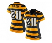 Women's Nike Pittsburgh Steelers #21 Robert Golden Limited Yellow Black Alternate 80TH Anniversary Throwback NFL Jersey