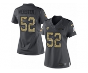 Women's Nike Pittsburgh Steelers #52 Mike Webster Limited Black 2016 Salute to Service NFL Jersey