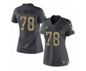 Women's Nike Pittsburgh Steelers #78 Alejandro Villanueva Limited Black 2016 Salute to Service NFL Jersey