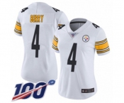 Women's Pittsburgh Steelers #4 Jordan Berry White Vapor Untouchable Limited Player 100th Season Football Jersey