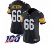 Women's Pittsburgh Steelers #66 David DeCastro Black Alternate Vapor Untouchable Limited Player 100th Season Football Jersey