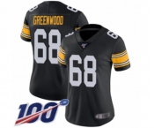 Women's Pittsburgh Steelers #68 L.C. Greenwood Black Alternate Vapor Untouchable Limited Player 100th Season Football Jersey