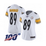 Women's Pittsburgh Steelers #89 Vance McDonald White Vapor Untouchable Limited Player 100th Season Football Jersey