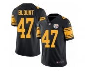 Youth Nike Pittsburgh Steelers #47 Mel Blount Limited Black Rush NFL Jersey